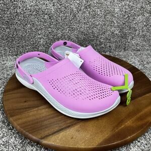 Crocs LiteRide 360 Clog Mens Size 13 Pink White Beach Outdoor Slip On Sandals